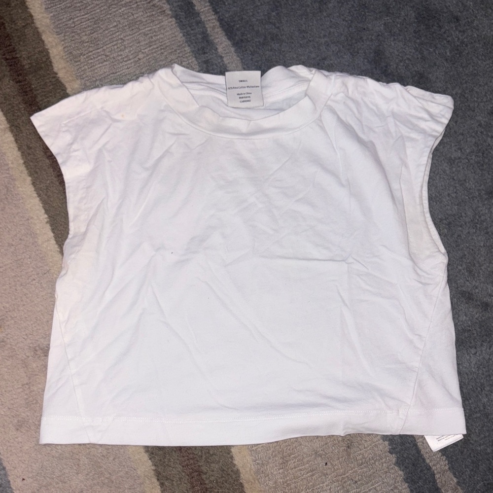 Varley White Cap Sleeve Top